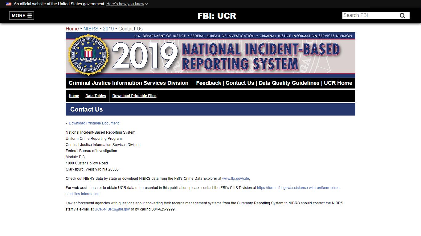 FBI — Contact Us